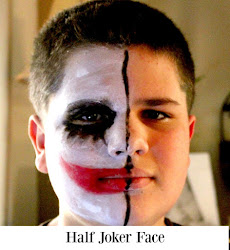easy makeup halloween face half joker paint eye using mouth grey eyes much think