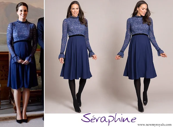 Kate Middleton wore Seraphine Marlene Maternity Cocktail Dress