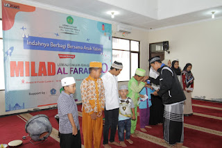 Indahnya Berbagi Bersama Anak Yatim Dalam Rangka MILAD Al-Farabi ke 30th