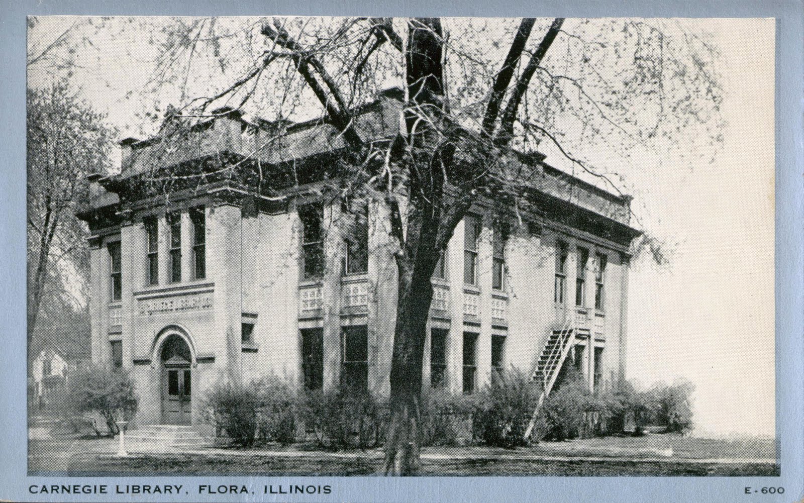 Library Postcards Carnegie Library, Flora, Indiana