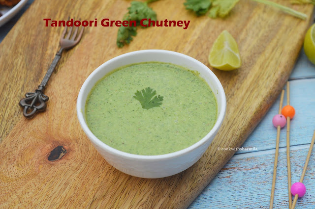 Tandoori Green Chutney served in a bowl