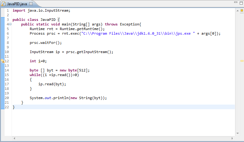 Think and Work on Java: How to get JVM PID(Process ID) from Java Program.