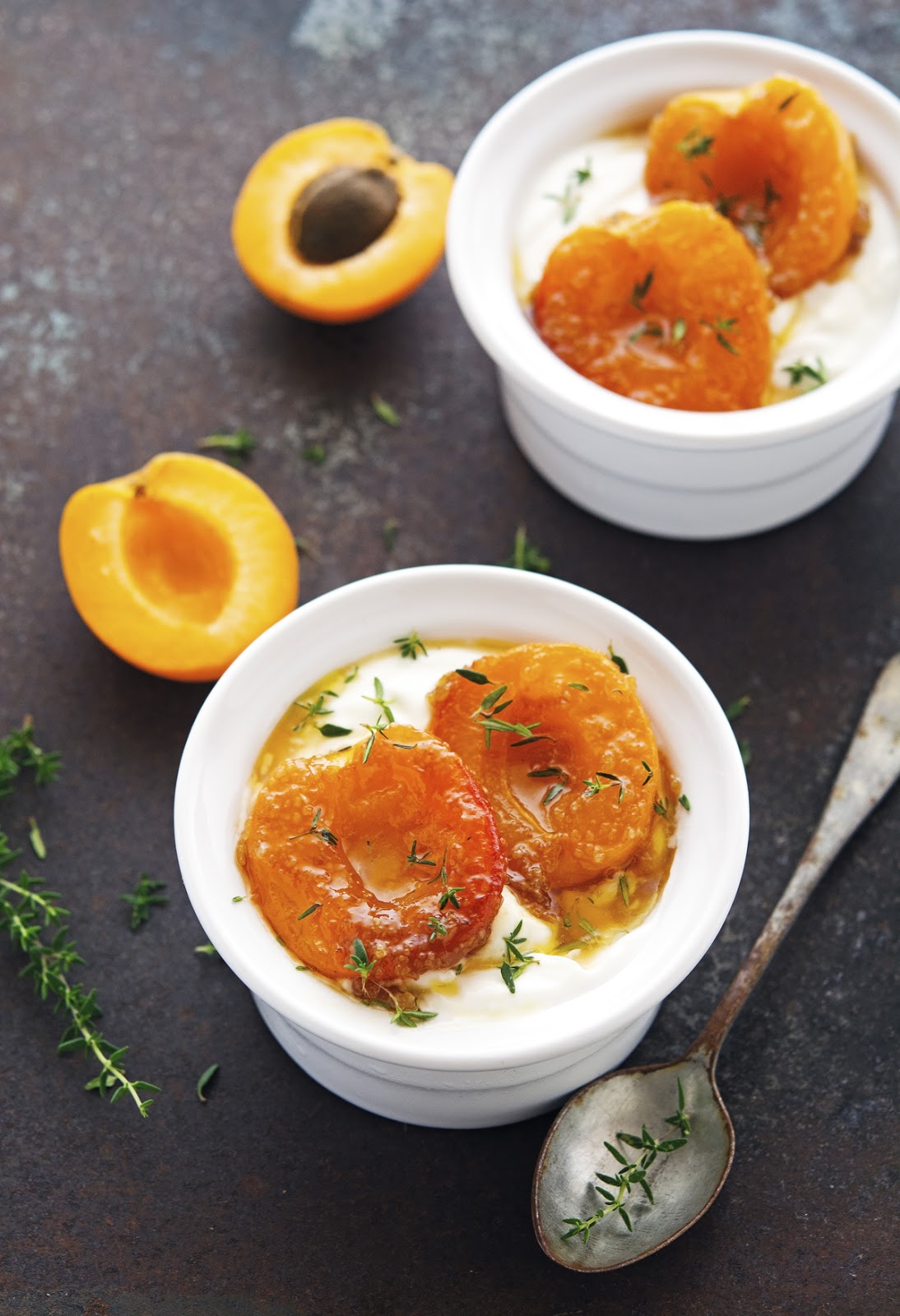 The Iron You 5Minute Maple and Thyme SkilletRoasted Apricots