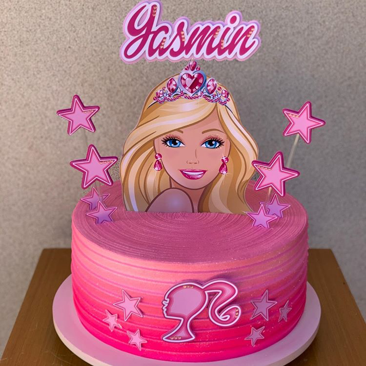 Barbie princesa topo de bolo grátis decoração de festa infantil