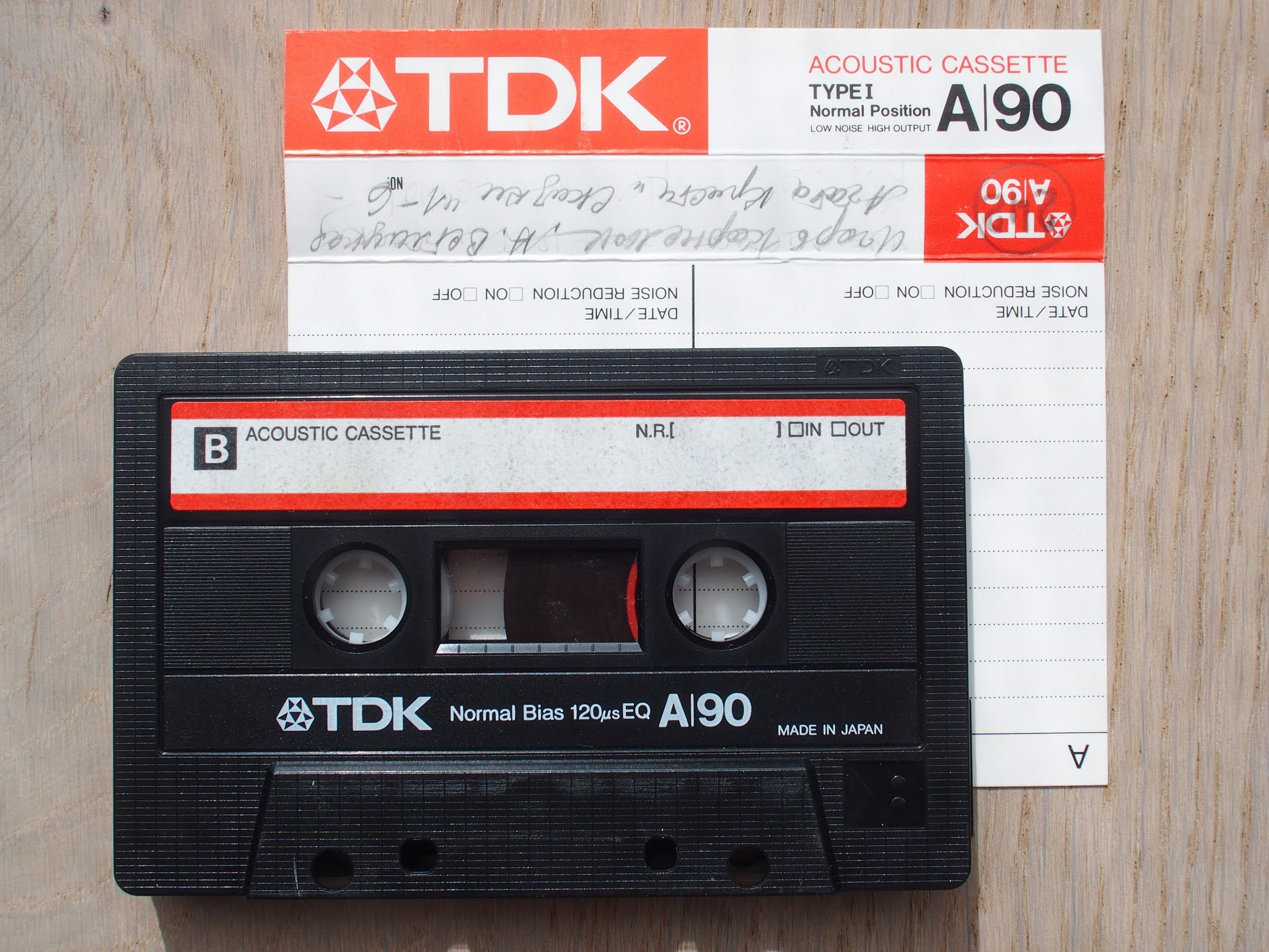Audiochrome Cassette tape measurements TDK D, A, FE, B
