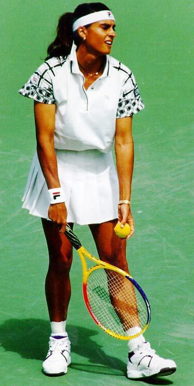 Gabriela Sabatini Foto de Gabriela Sabatini jugando tenis