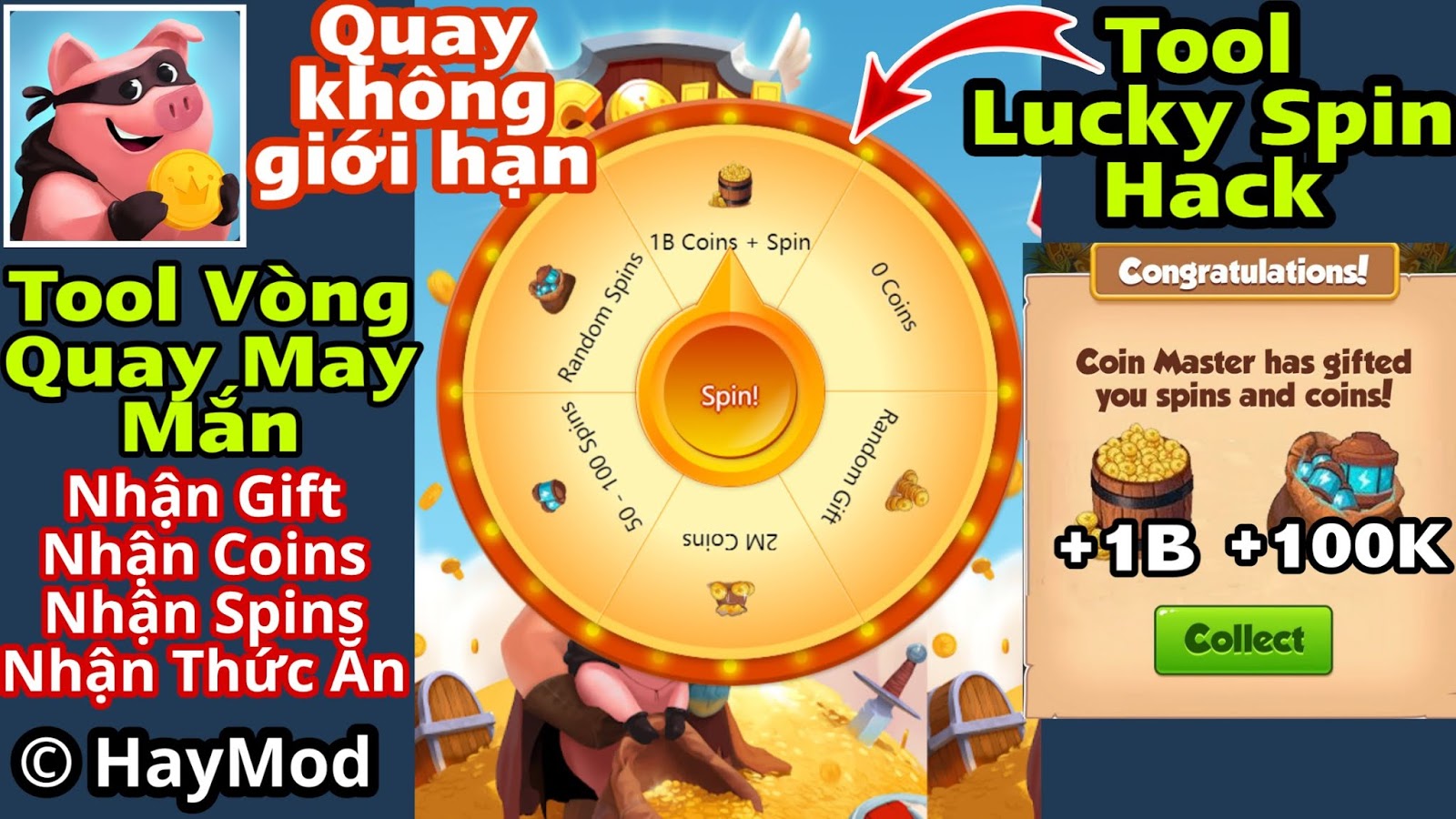DOWNLOAD Tool Vòng Quay Coin Master, Ứng dụng Daily Spin Unlimited cho