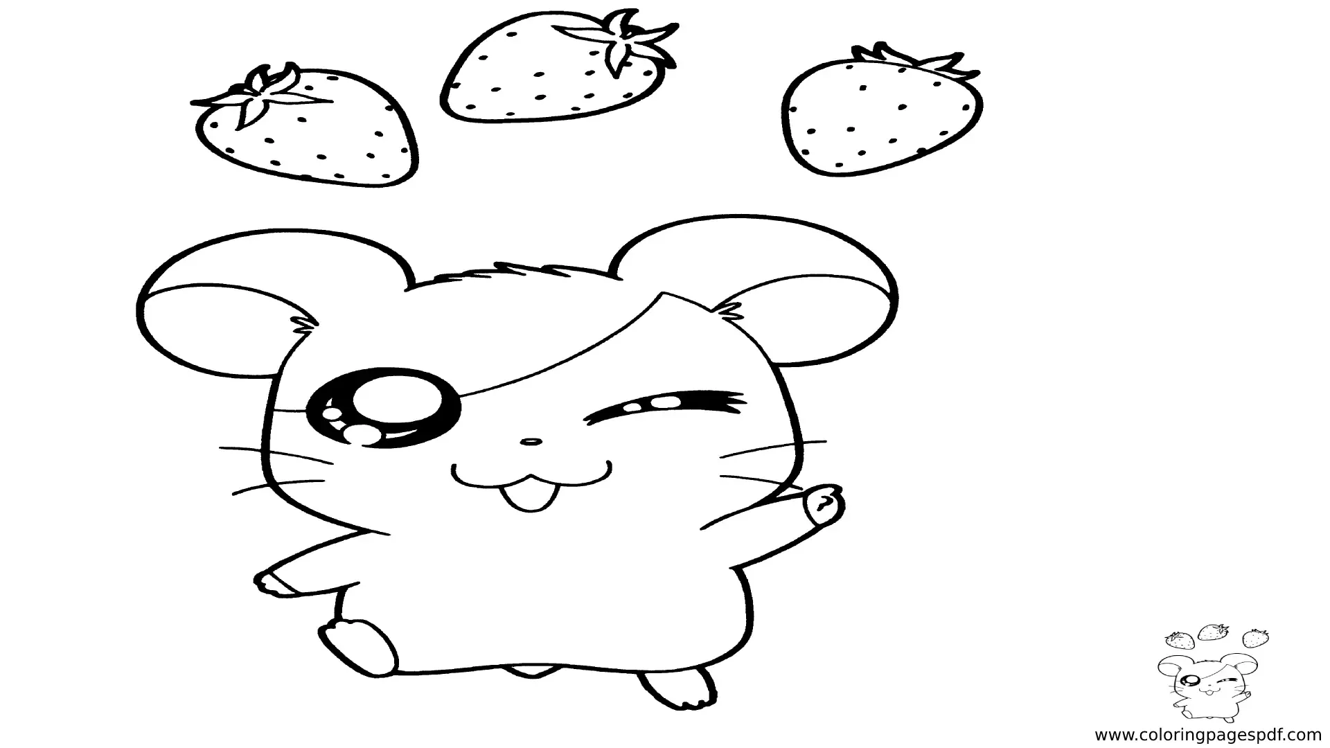 Coloring Page Of Hamtaro