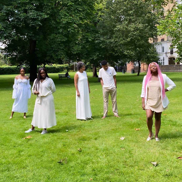 Check out lovely photos of DJ Cuppy as she and her family all rock their white outfits (Photos)