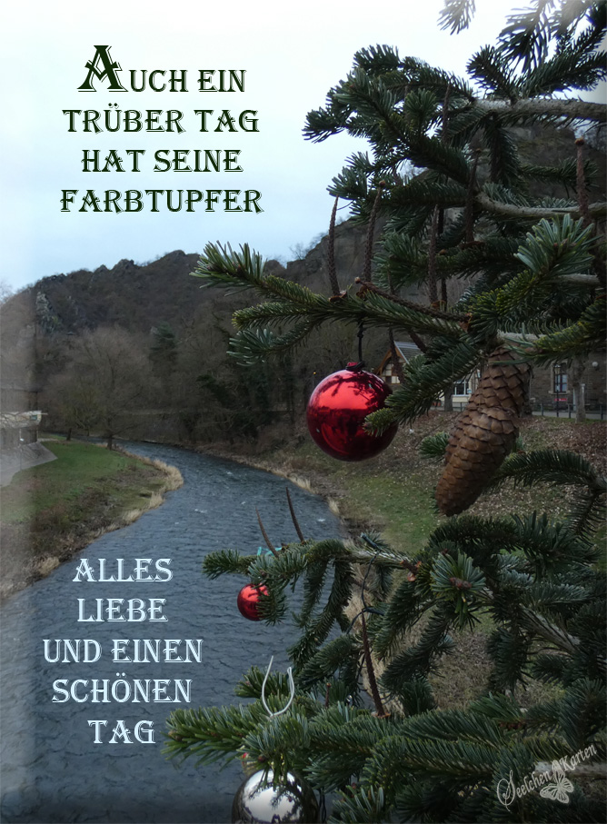 Seelchen Karten und Collagen Auch ein trüber Tag hat seine Farbtupfer