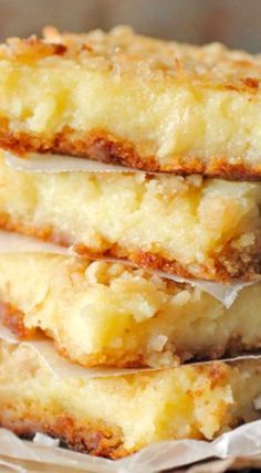 Lemon Coconut Gooey Butter Bars is made of Paula Deen's Ooey Gooey Butter Bars. If you love that recipe, you will love these bars.
