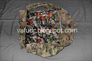 Waterproof Dry Storage Camo 75L Bag on 5.11 Tactical TDU Multicam Shirt