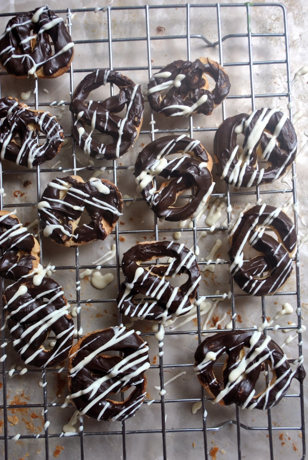 ummizzkitchen Chocolate Coated Almond Pretzel Cookies
