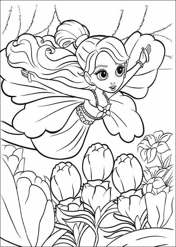 mewarnai gambar putri barbie