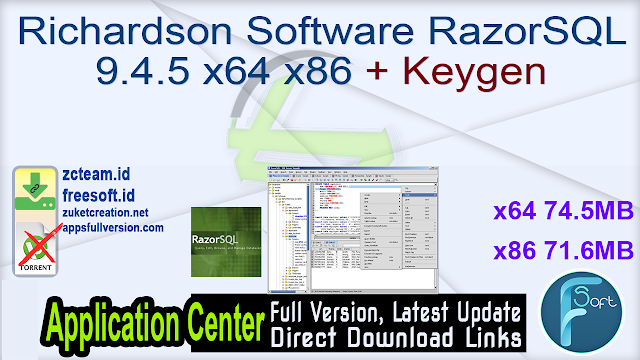 Richardson Software RazorSQL 9.4.5 x64 x86 + Keygen_ ZcTeam.id