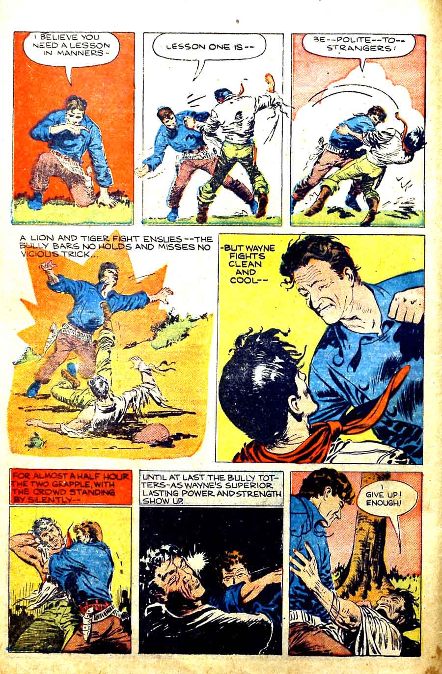 John Wayne Adventure Comics #3 golden age 1950s western comic book page art by Al Williamson / Frank Frazetta
