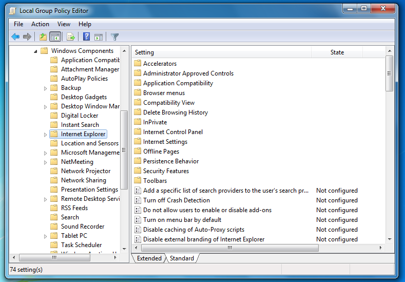 Disable user access to IE proxy settings