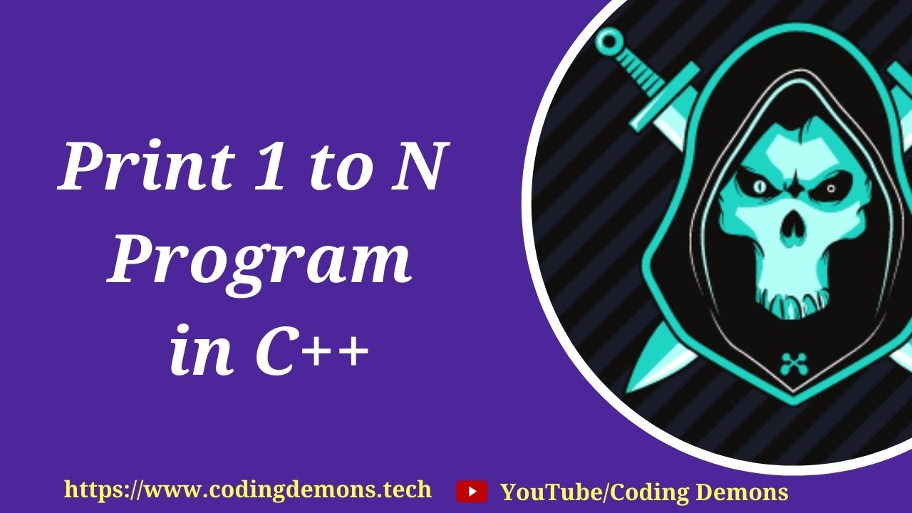 Print the numbers from 1 to n in c how to print all the numbers from