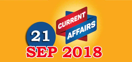 Kerala PSC Daily Malayalam Current Affairs 21 Sep 2018