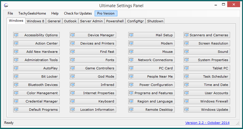 Ultimate Settings Panel version 2.2 Released 1