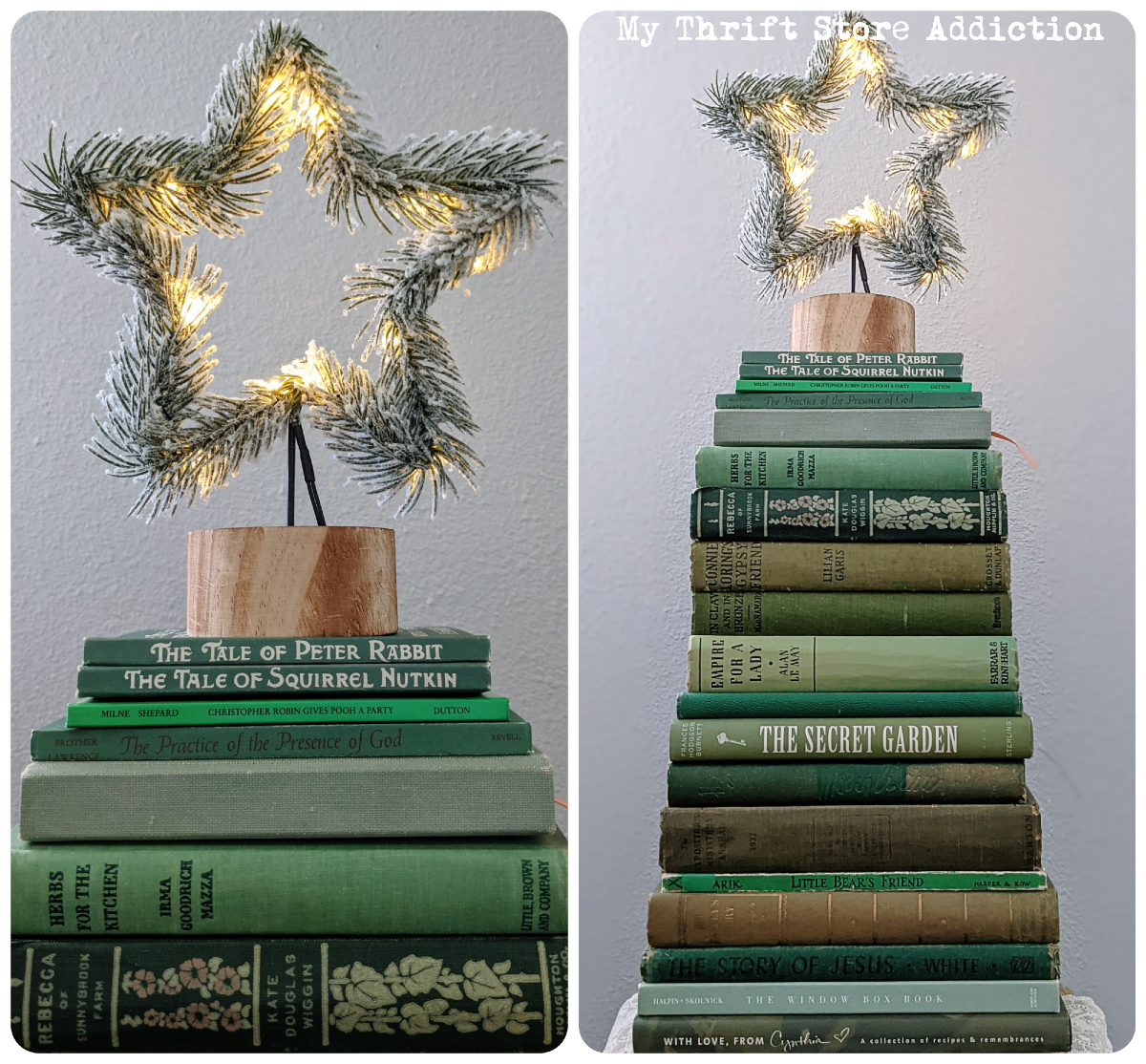 vintage book Christmas tree