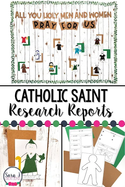 Save time with this ready to use Catholic Saint Bulletin Board. Perfect for researching saints for All Saints' Day or any time of the year.