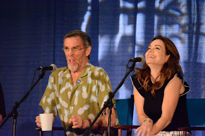 Erica Durance (Lois Lane) & John Glover (Lionel Luther) during the Smallville panel