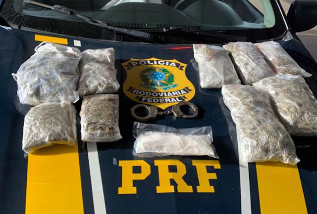 Em Ji-Paraná/RO, PRF apreende 4 kg de maconha
