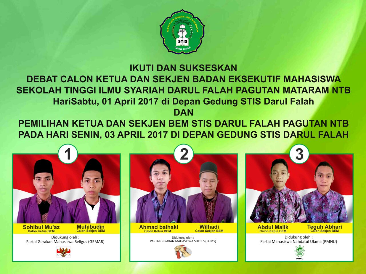 SEKOLAH TINGGI ILMU SYARIAH DARUL FALAH DEBAT Calon Badan Eksekutif
