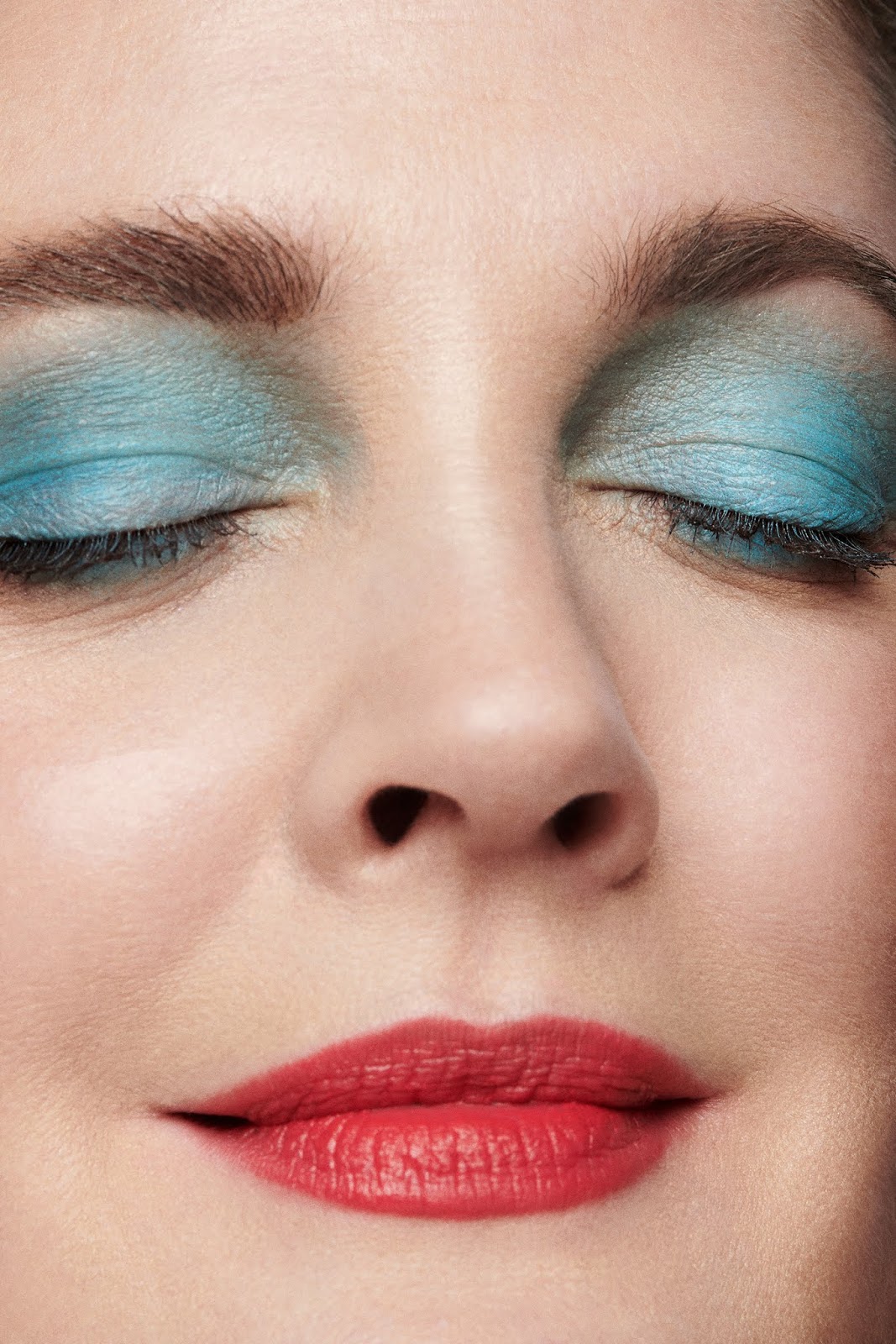 Drew Barrymore New Beauty Magazine Cover Flower Beauty Editorial April