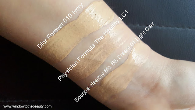 Physician Formula The Healthy Foundation swatches. 