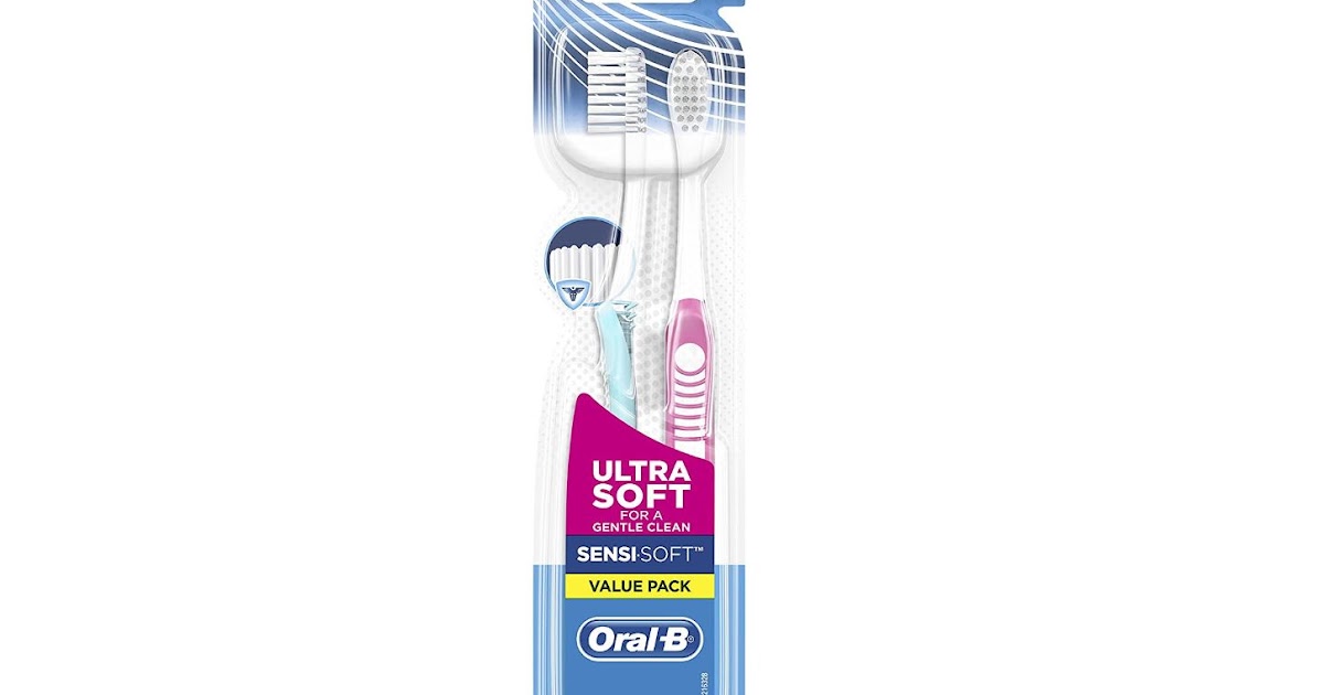 2ct OralB SensiSoft Toothbrushes, Ultra Soft 0.89 (Reg 4.99) + Free