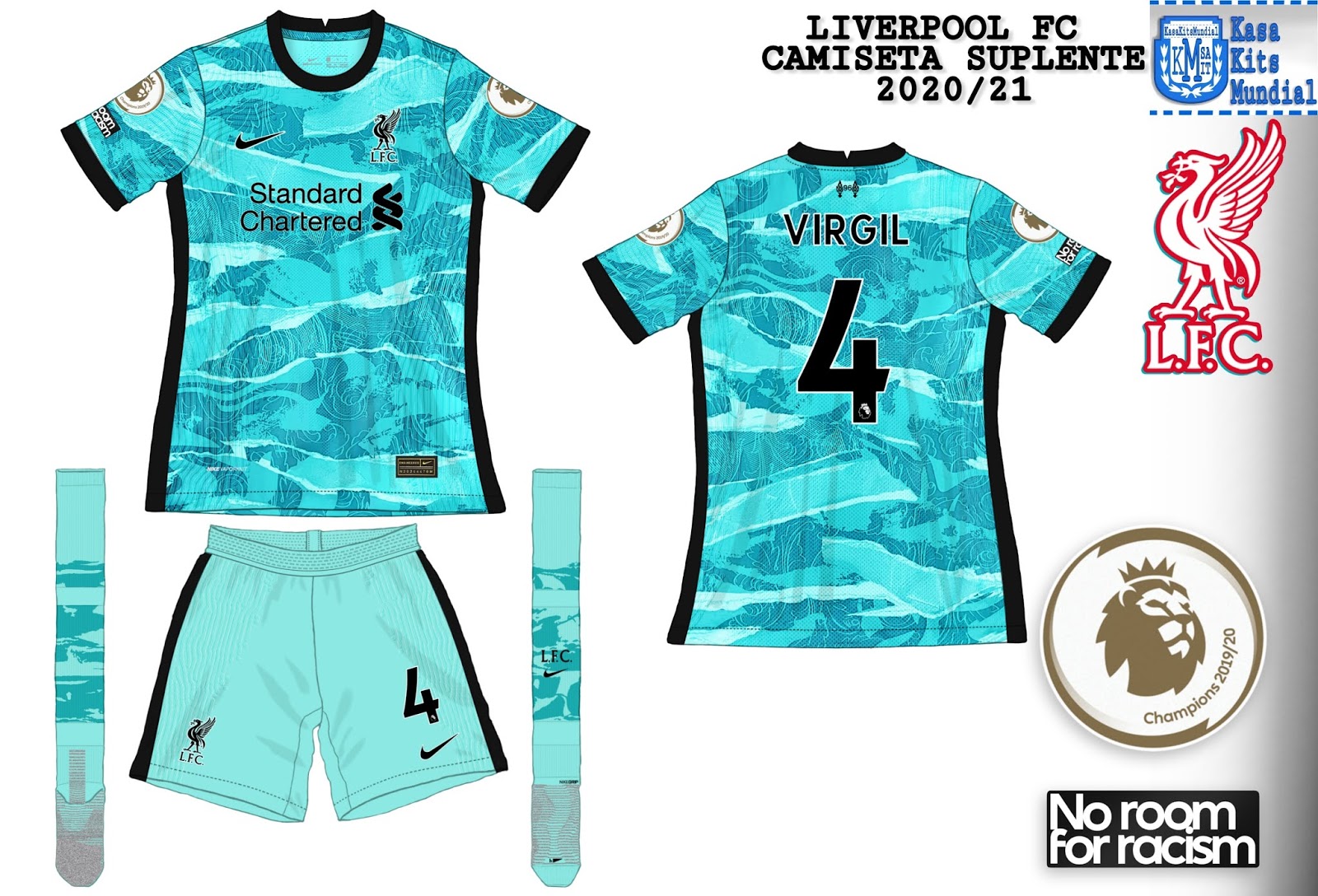 CasaKits Mundial Camiseta de Liverpool FC 2020/21