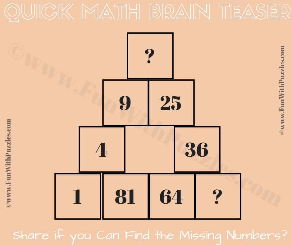Pyramid Maths IQ Number Puzzle Question with an Answer
