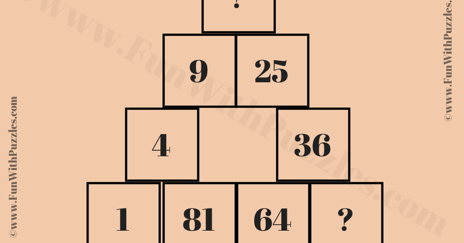 Pyramid Maths IQ Number Puzzle Question with an Answer