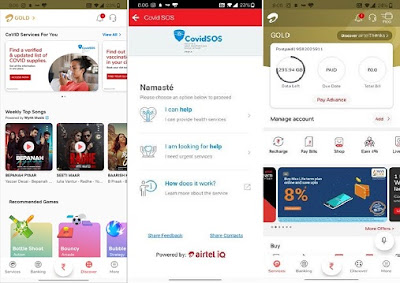 airtel covid-19 support services on its digital platforms