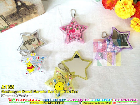 Gantungan Kunci Cermin Berkarakter Star