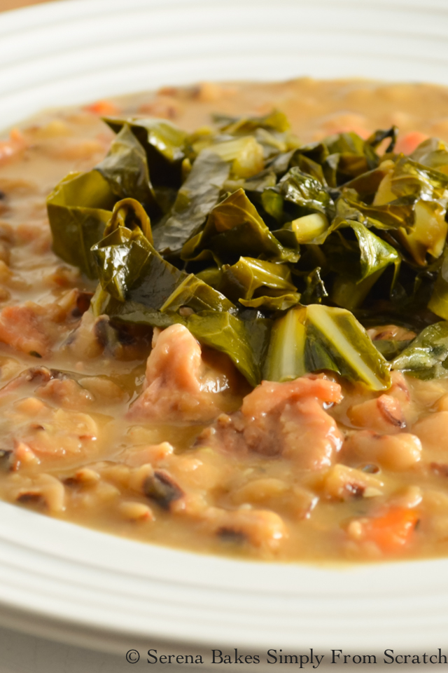 Ham BlackEyed Pea Soup With Collard Greens Serena Bakes Simply From