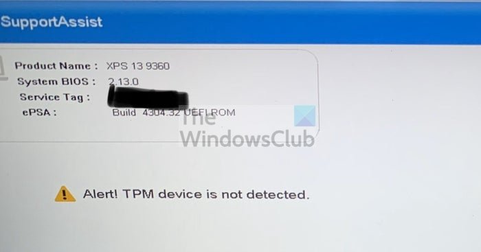 El dispositivo TPM no se detecta