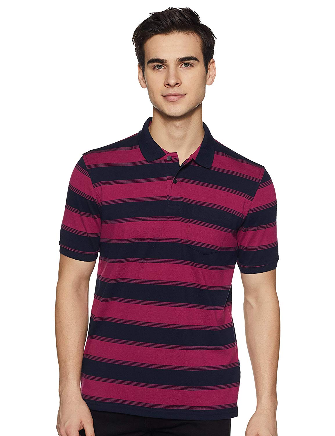 Peter England Men's Striped Regular Fit T-Shirt - Gala Online Store
