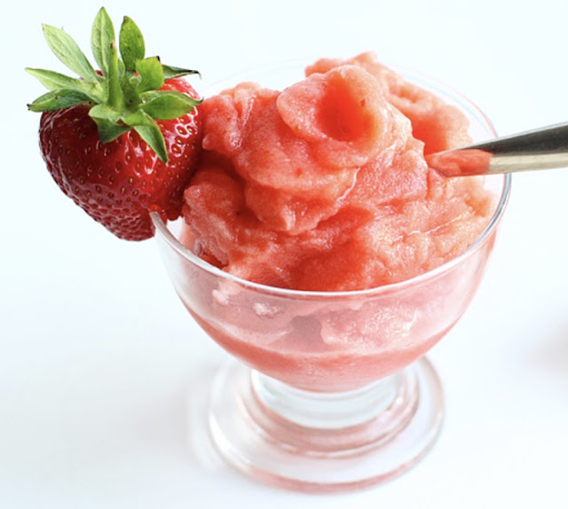 Strawberry Margarita Granita