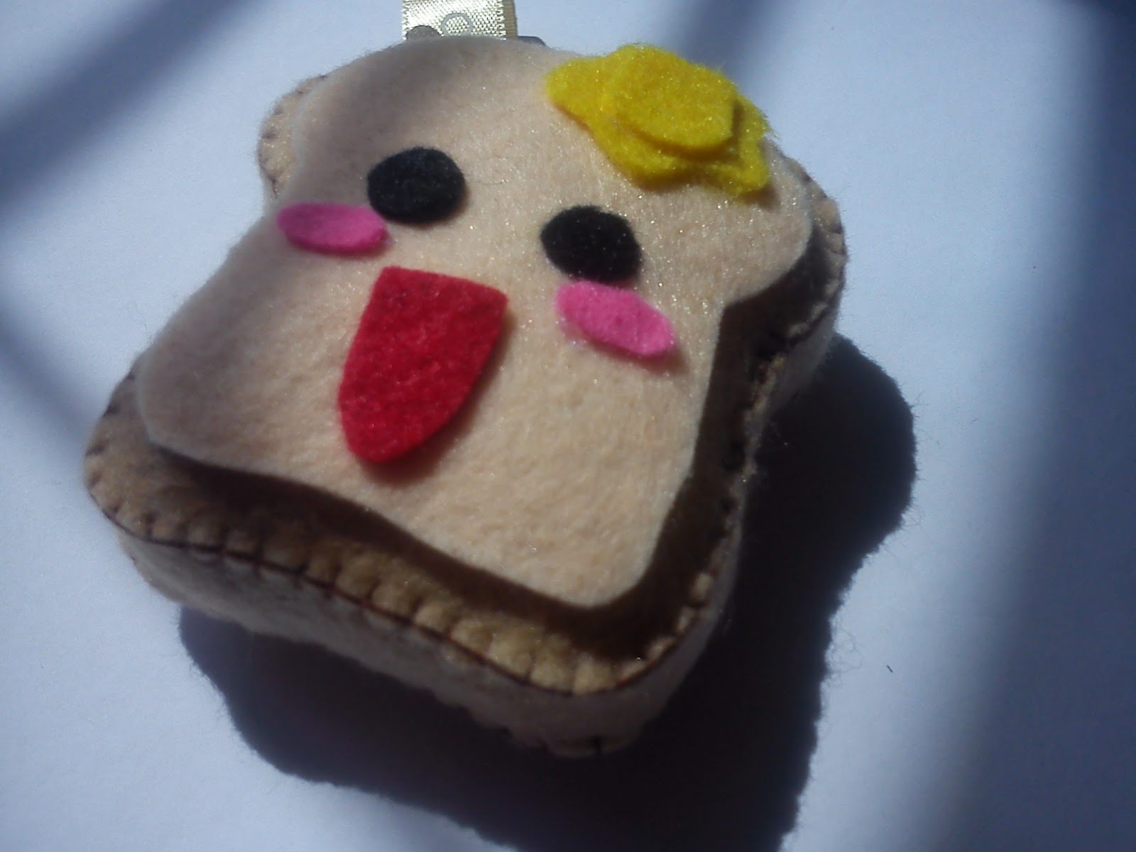 Tutorial Felt Kawaii Toast Bread with Butter Key Chain