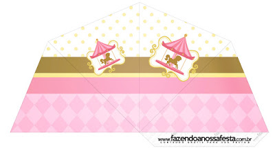 Carrusel en Rosa: Imprimibles Gratis para Fiestas. Carrusel en Rosa: Imprimibles Gratis para Fiestas.