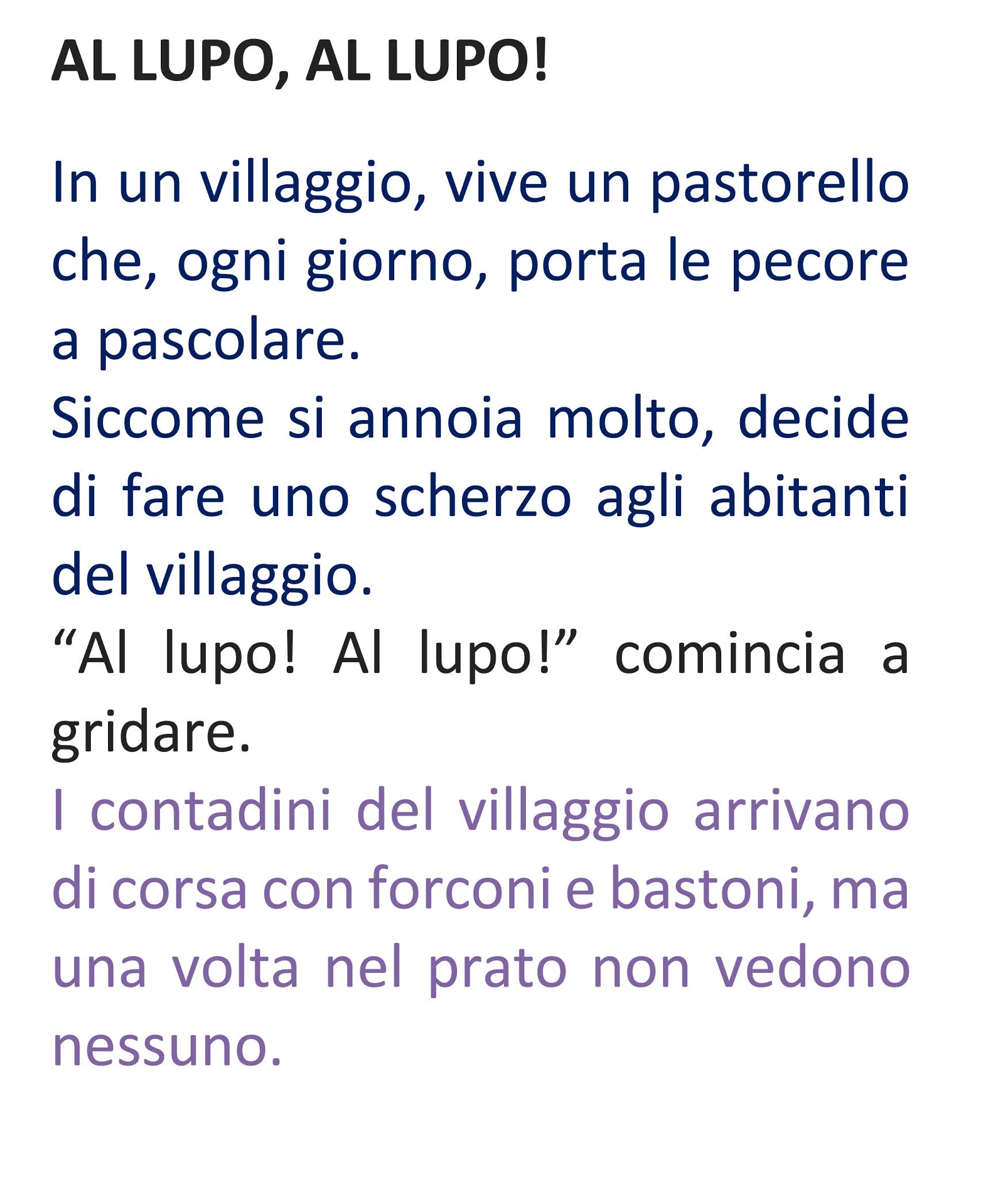 Segundo grado Castelli favola al lupo! al lupo!
