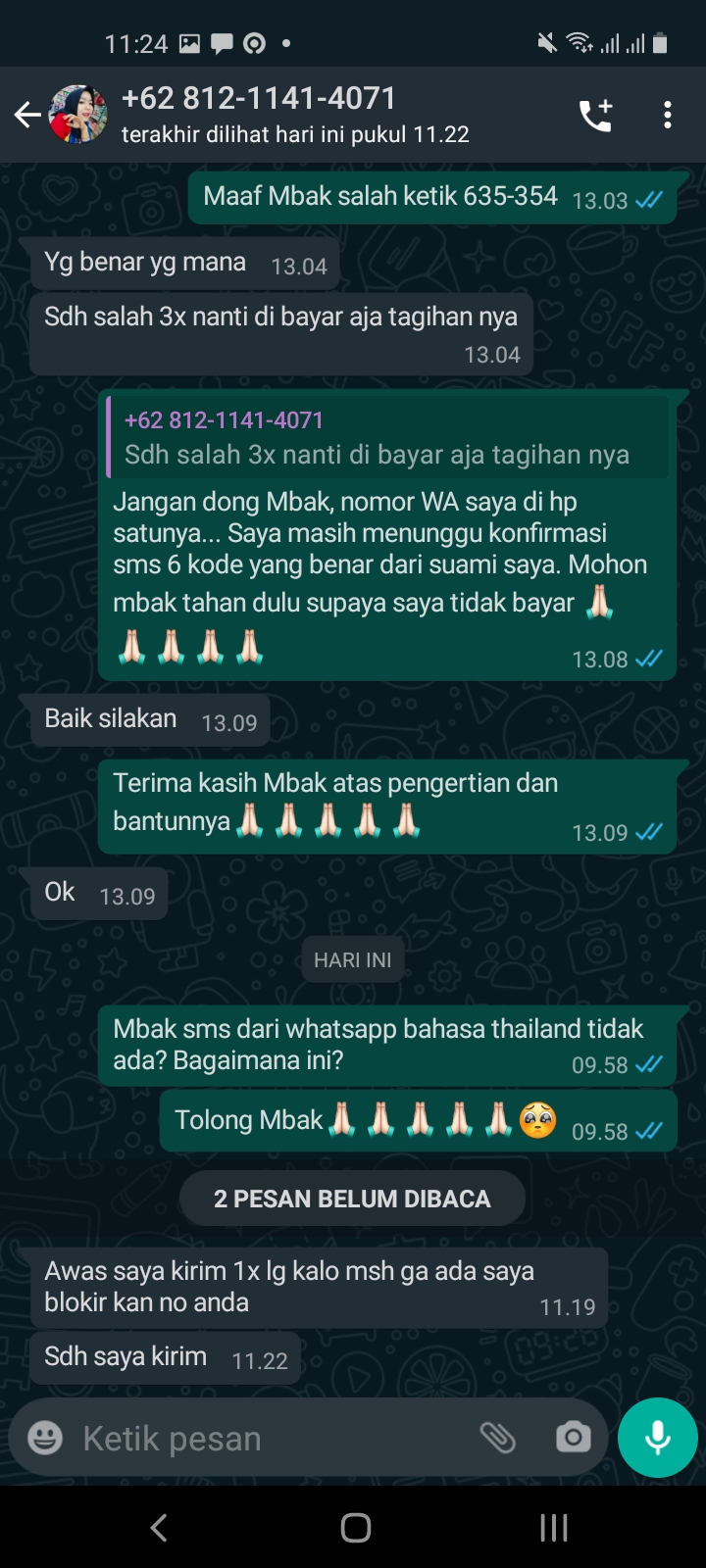 Ternyata Pembajak Akun Whatsapp Dengan Modus Sms Kode Otp Bahasa Thailand Sangat Gigih Banjir Embun