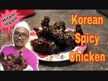 Resepi Ayam Korea Pedas Hitam Legam | Korean Spicy Chicken Recipe