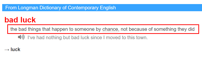 Arti Bad Luck