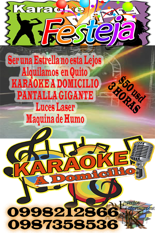Alquiler de Amplificación Karaoke a Domicilio en Quito Eventos