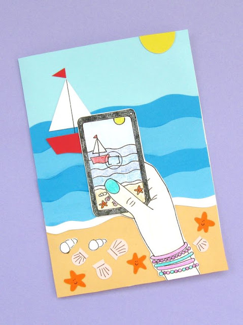 Summer Holiday Beach Scene Notecard Tutorial Summer Holiday Beach Scene Notecard Tutorial