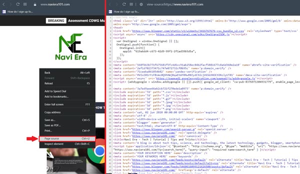 How to view HTML Code of a Web Page?  How to get source code of a web